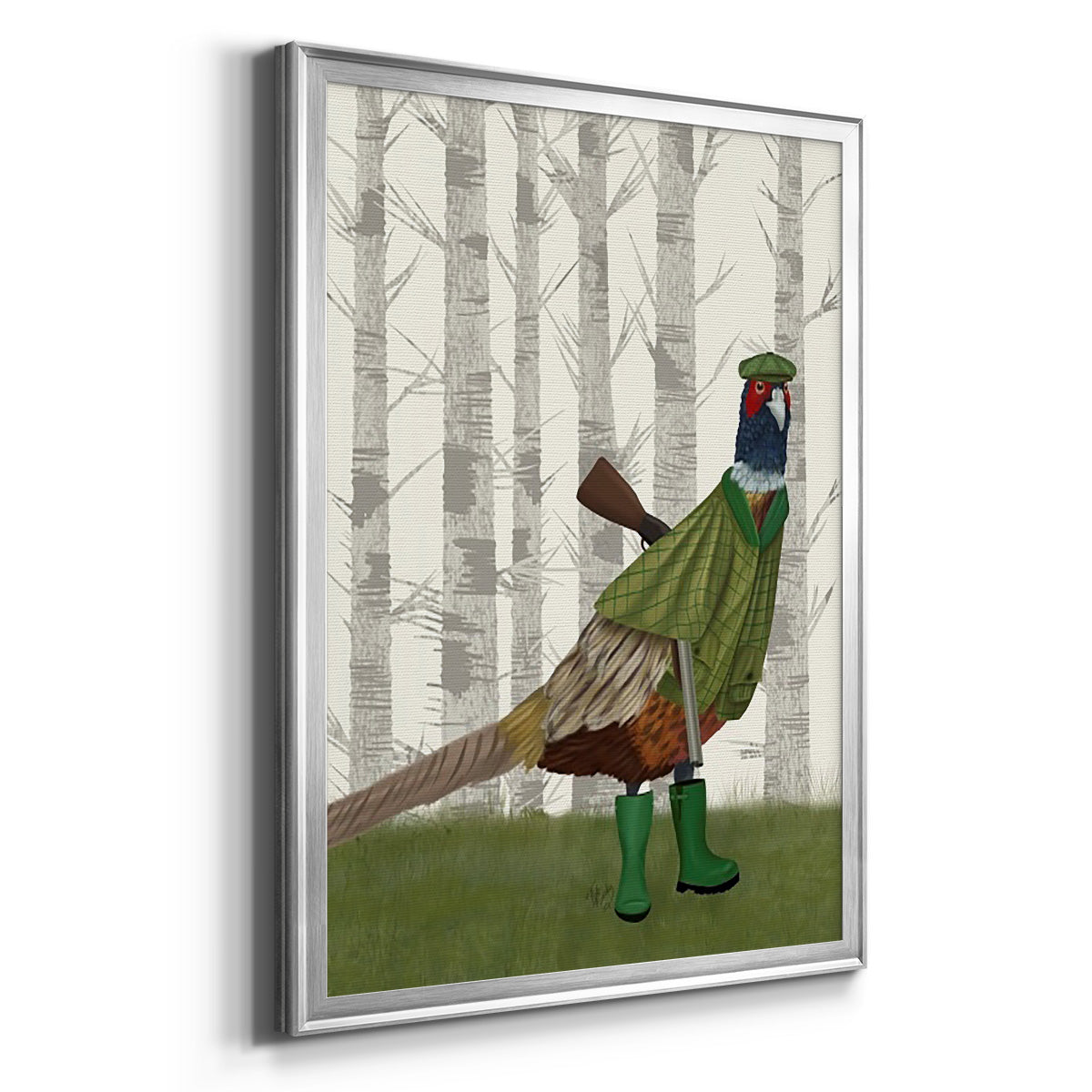 Pheasant Shooting Party 2 - Modern Framed Canvas Print