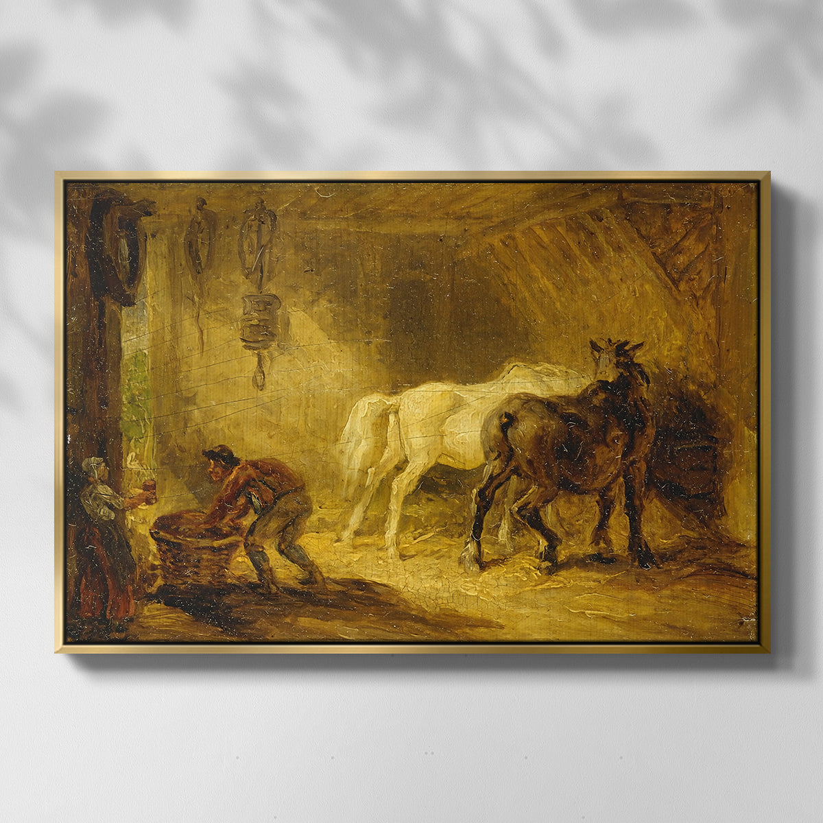 Heath Ewe and Lambs, 1810 - Floater Framed Canvas Print