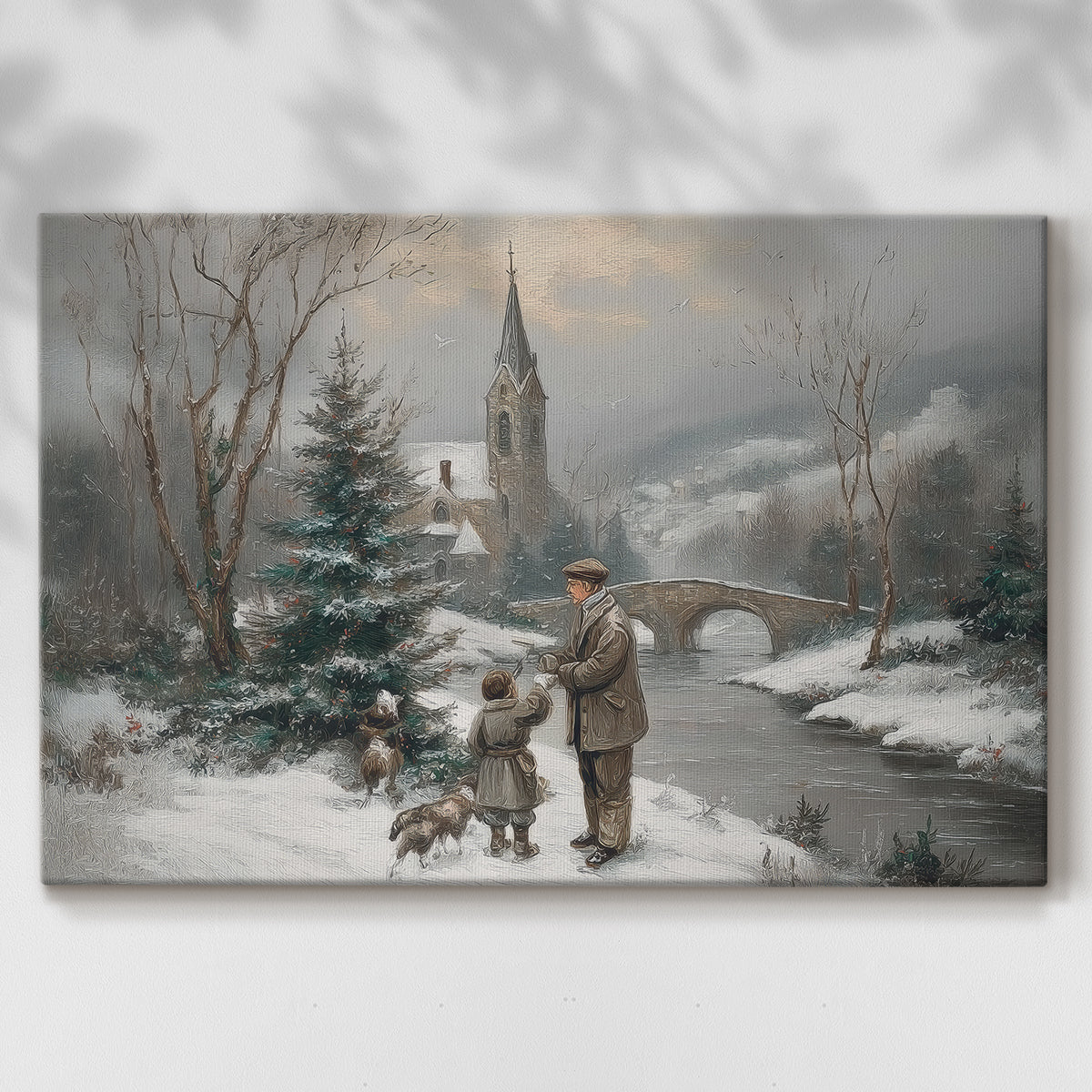 Soft Linen Carol - Canvas Art Print