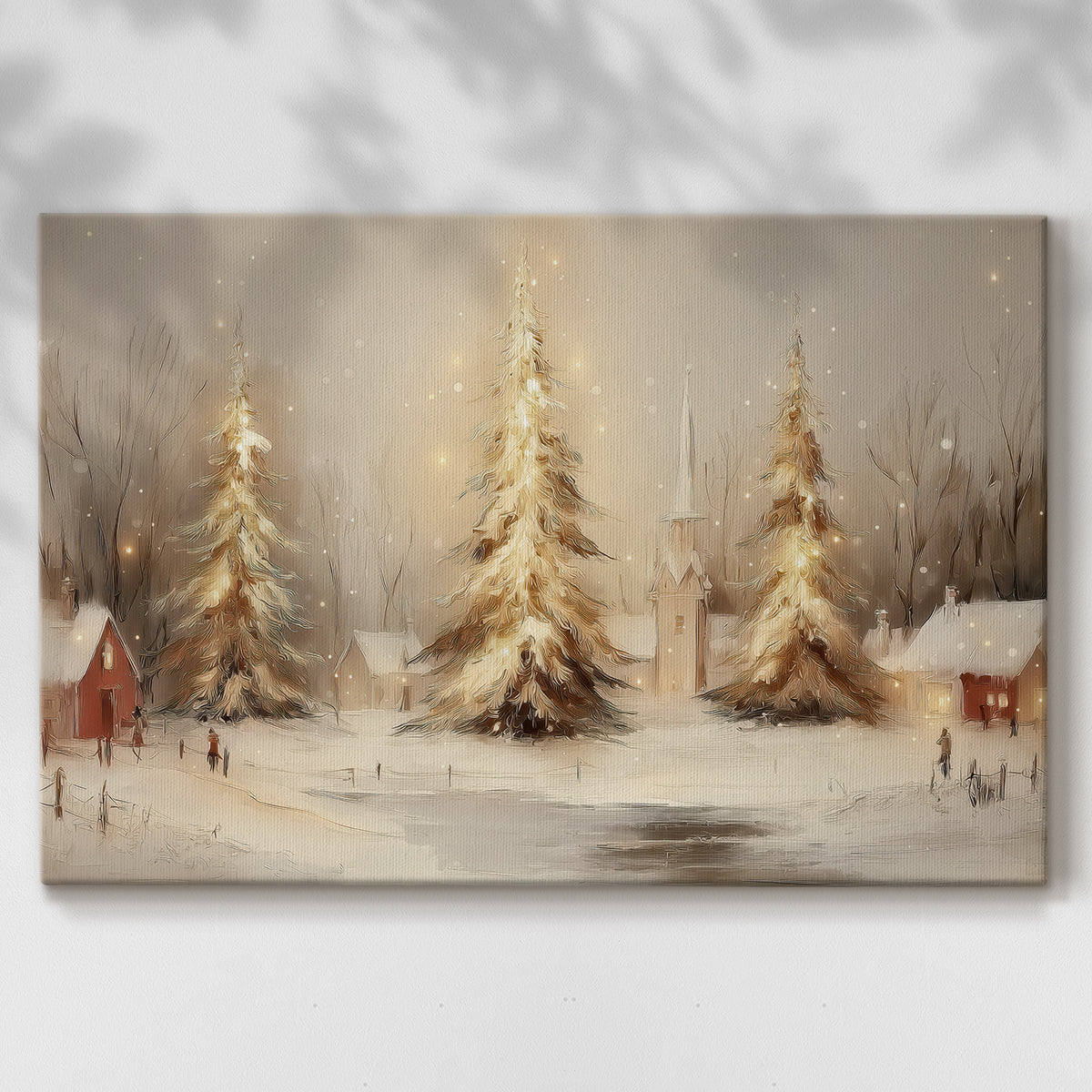 Golden Yule Serenade - Canvas Art Print