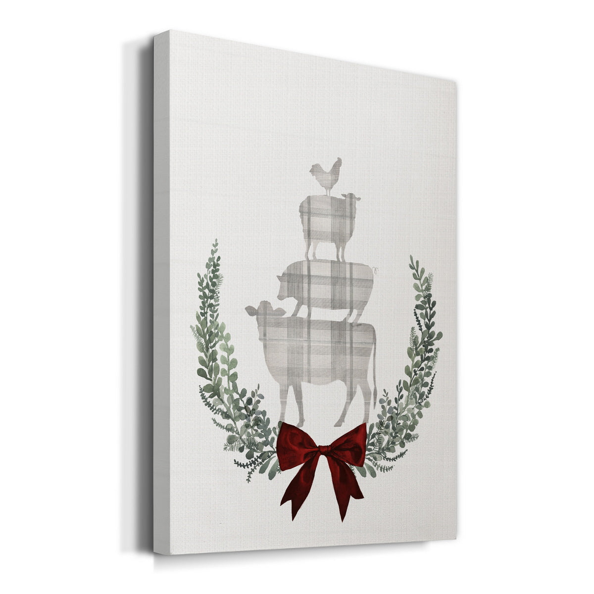 Yuletide Animals II Premium Gallery Wrapped Canvas - Ready to Hang