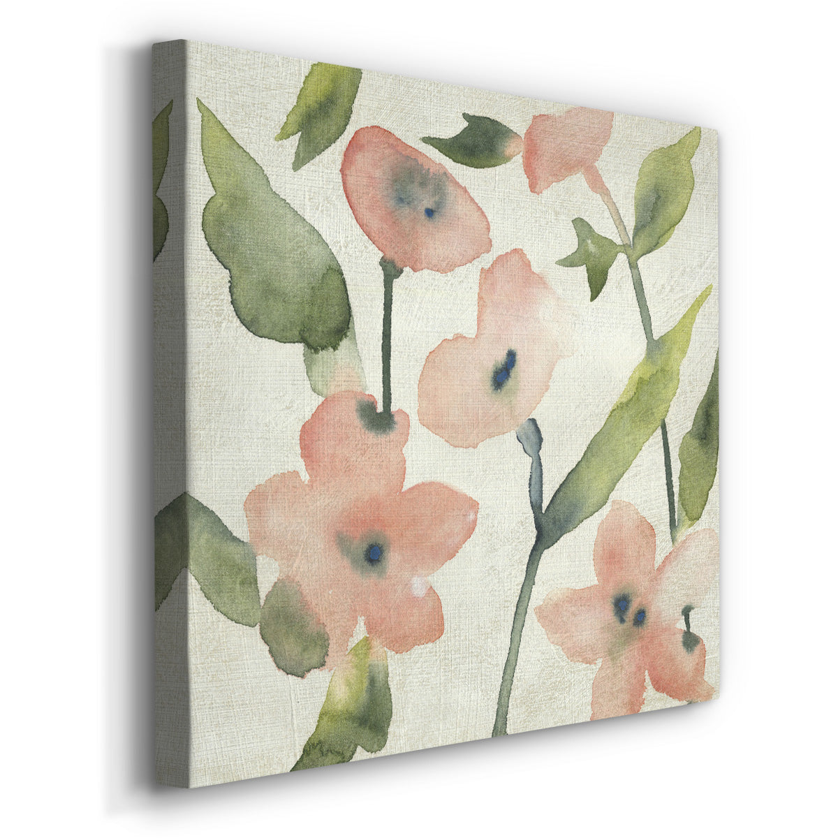 Blush Pink Blooms I-Premium Gallery Wrapped Canvas - Ready to Hang