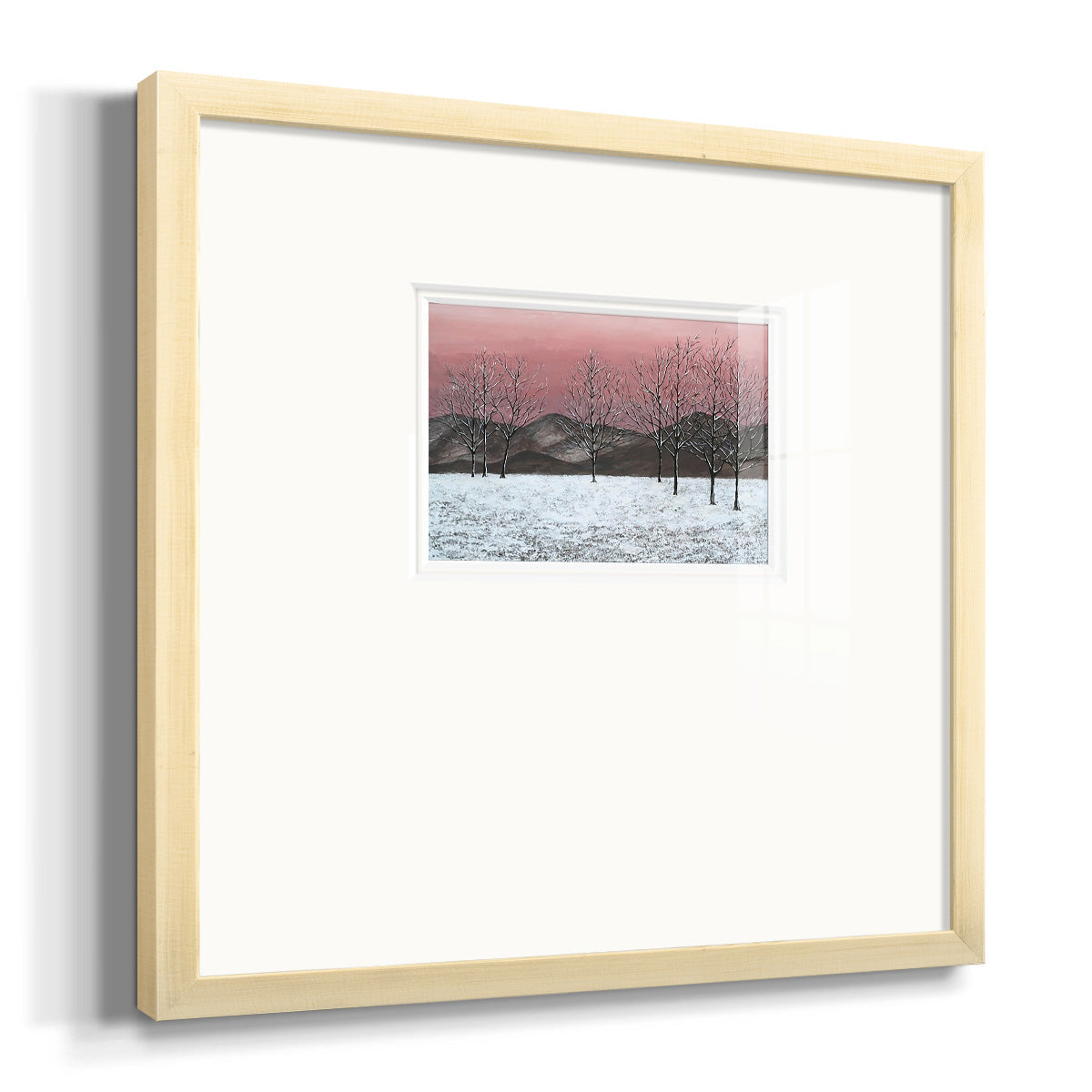 Sunset Snowfall II Premium Framed Print Double Matboard