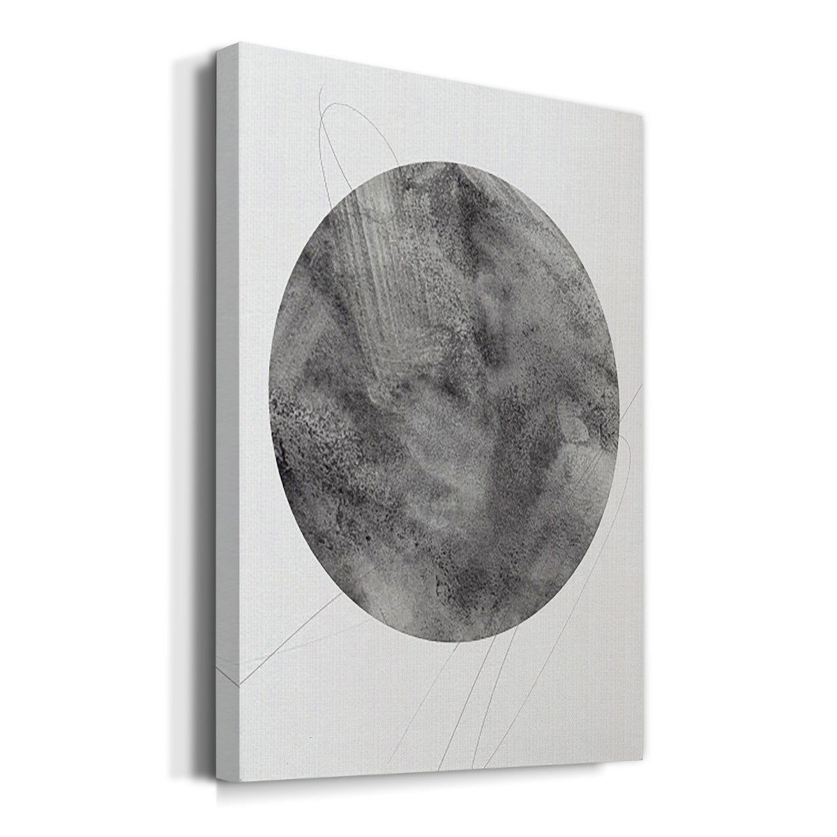 Graphite Moon II Premium Gallery Wrapped Canvas - Ready to Hang