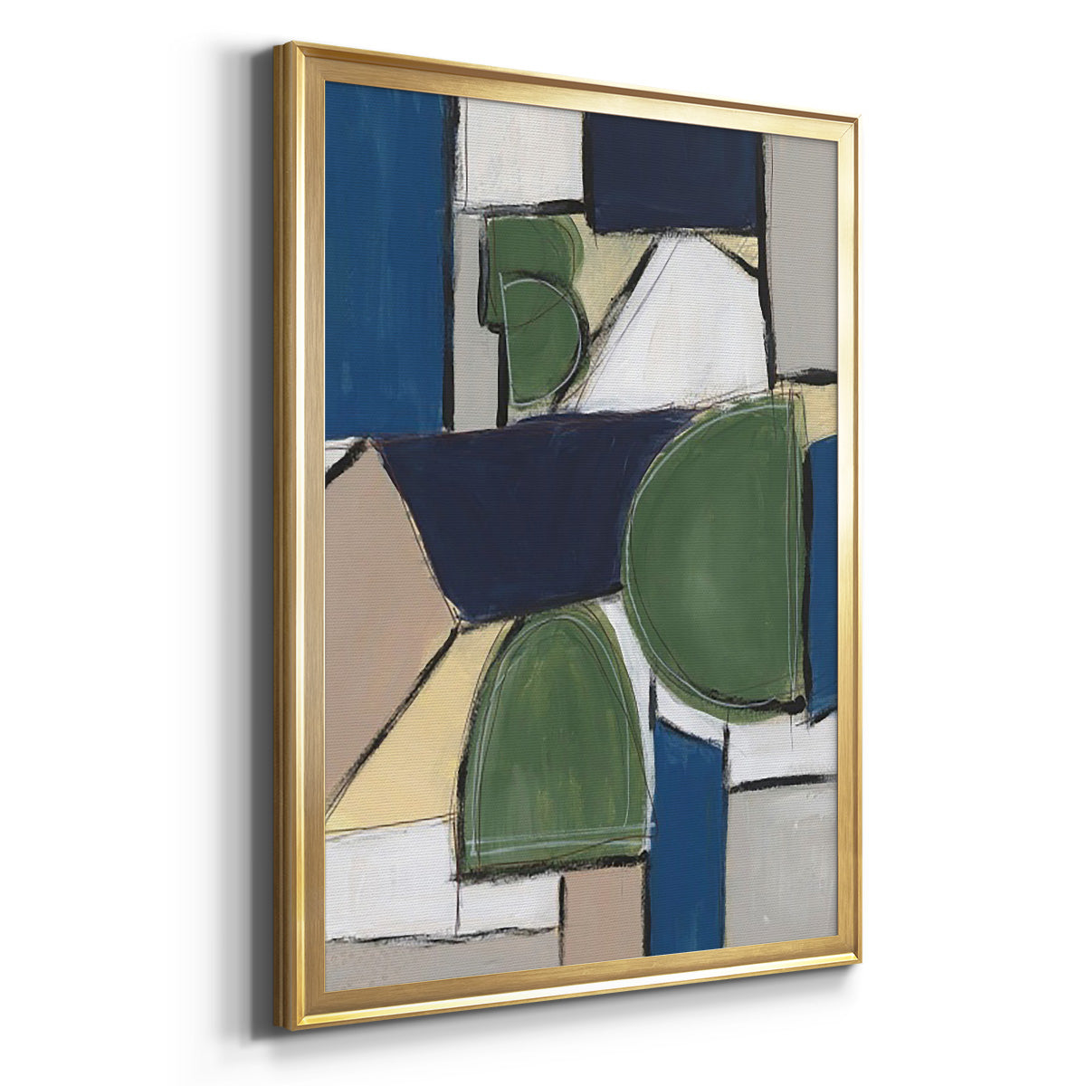 Spatial Mix II - Modern Framed Canvas Print