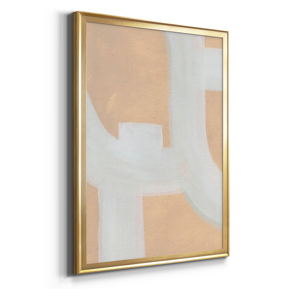 Neutral Winding Paths II - Modern Framed Canvas Print
