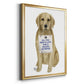 Love and Golden Retriever - Modern Framed Canvas Print