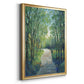 Golden Light Pathways I - Modern Framed Canvas Print