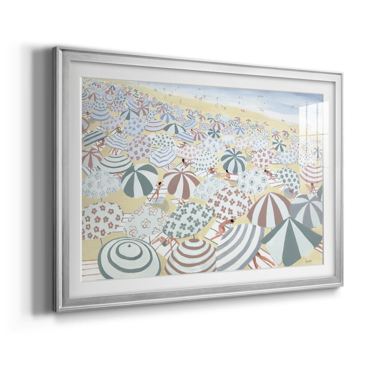Subtle Beach - Modern Framed Art Print