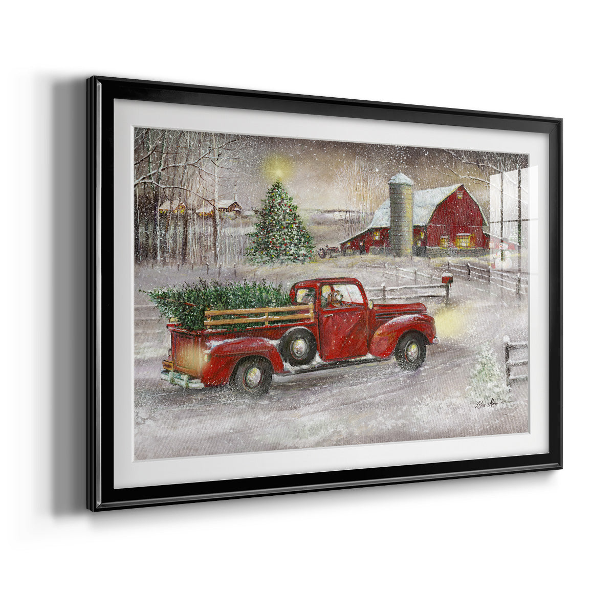 Making Christmas Memories - Modern Framed Art Print