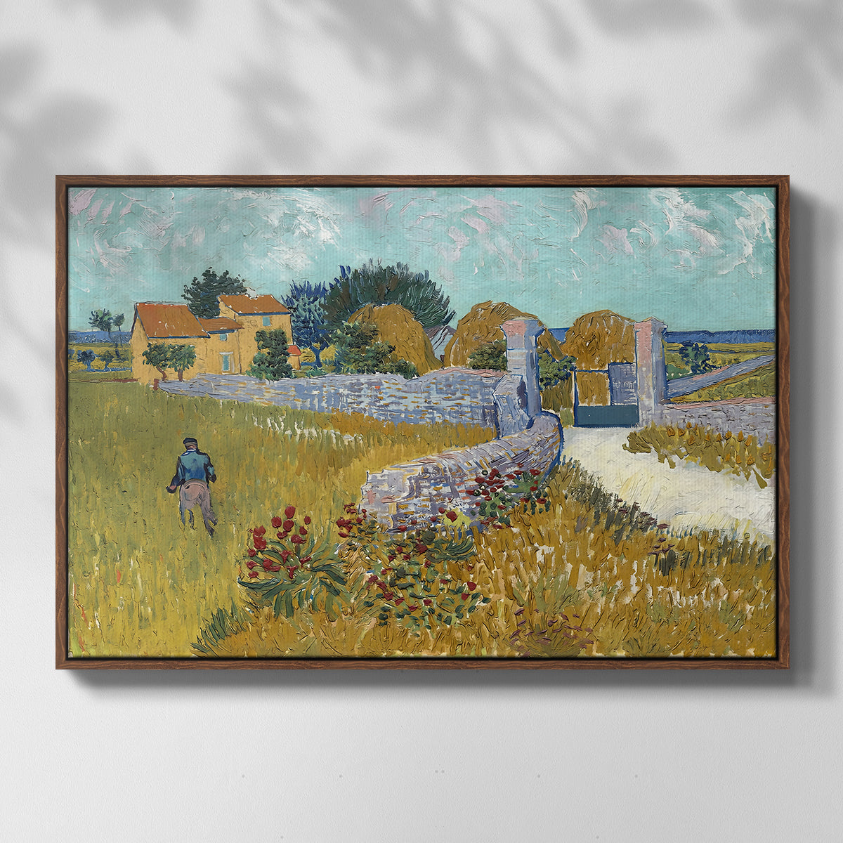 Farmhouse in Provence, 1888 - Floater Framed Canvas Print