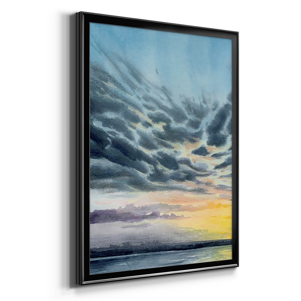 Anastasia Island Sunset I - Modern Framed Canvas Print