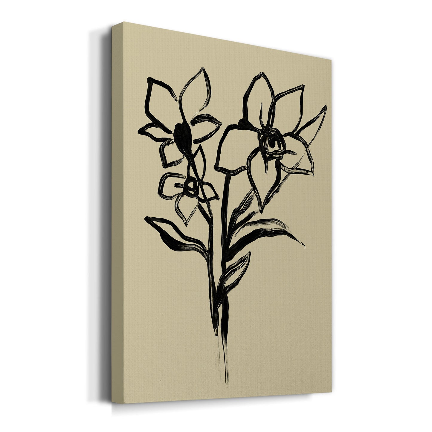 Inkwash Floral I Premium Gallery Wrapped Canvas - Ready to Hang