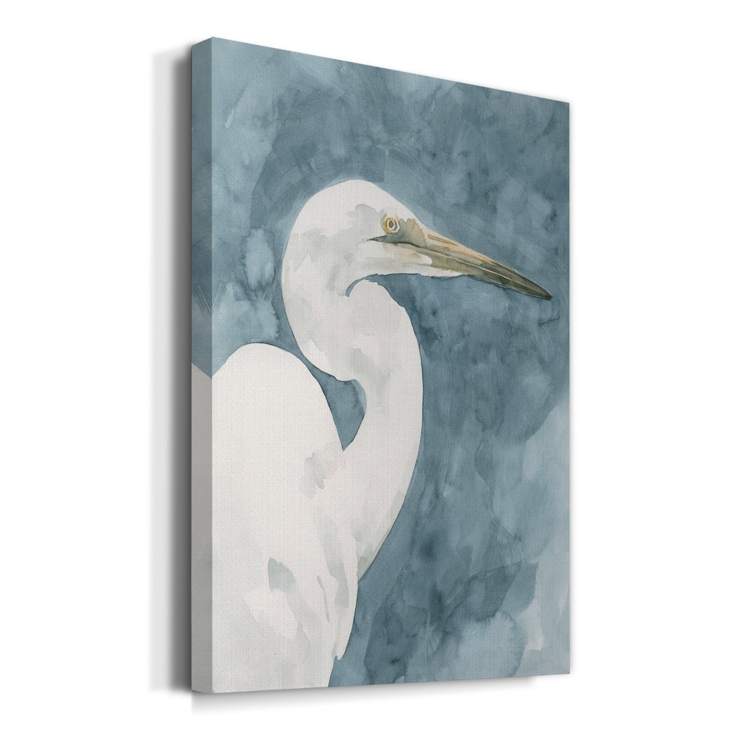 Watercolor Heron Portrait II Premium Gallery Wrapped Canvas - Ready to Hang