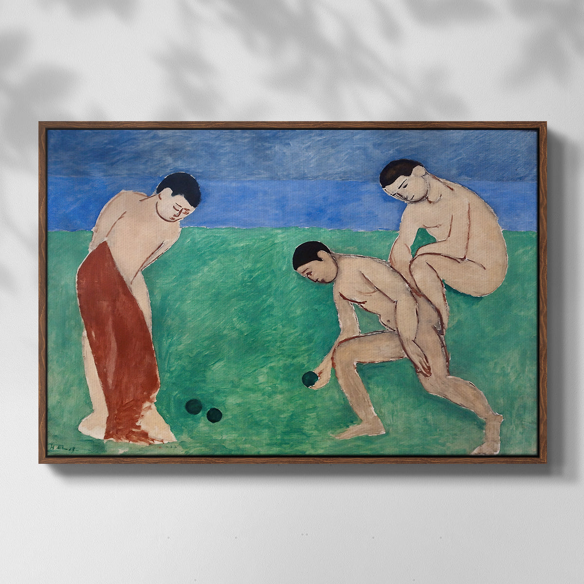 Game of Bowls, 1908 - Floater Framed Canvas Print