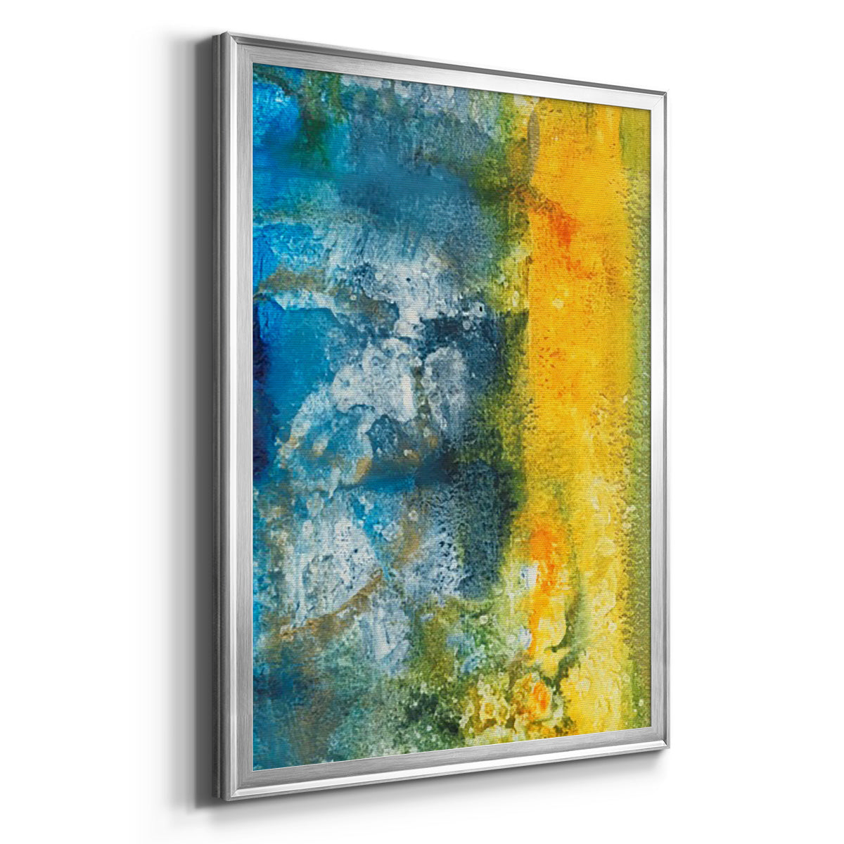 Aquatic Energy II - Modern Framed Canvas Print