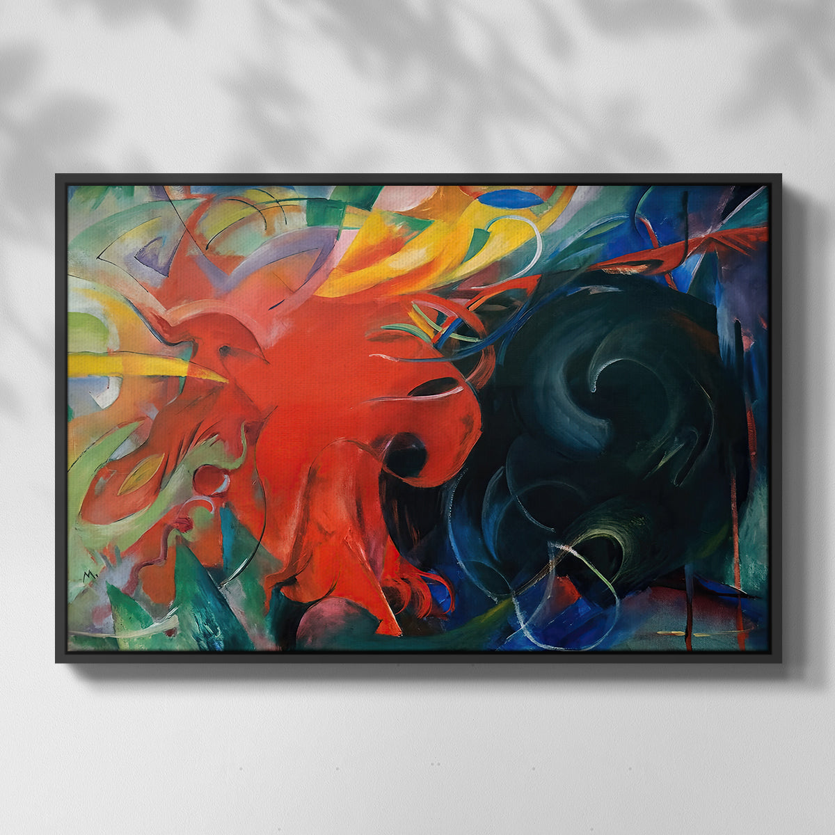 Fighting Forms, 1914 - Floater Framed Canvas Print