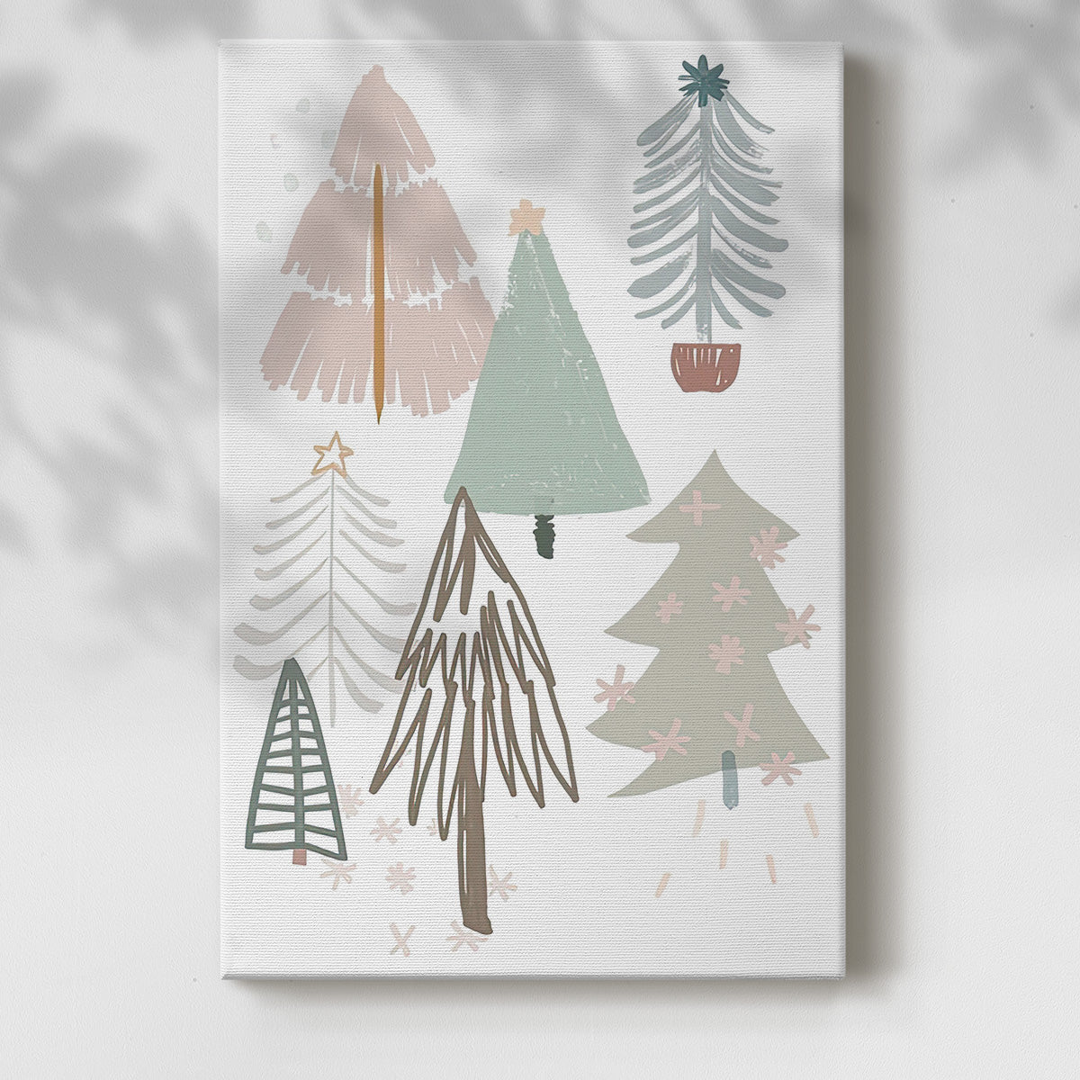 Christmas Tree Sketchbook Collection B - Gallery Wrapped Canvas