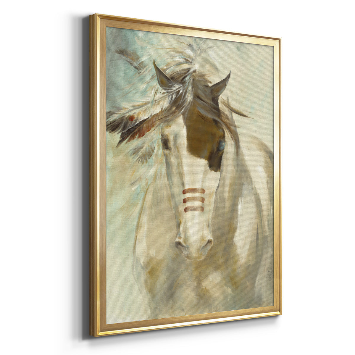 Warrior - Modern Framed Canvas Print