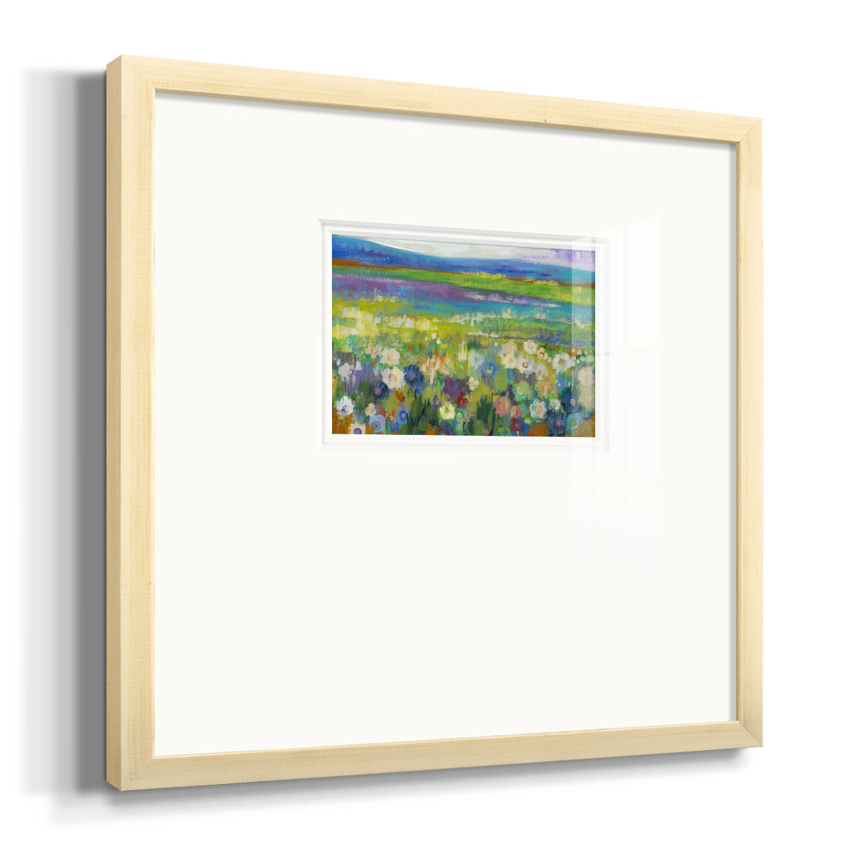 Flowerfields Premium Framed Print Double Matboard