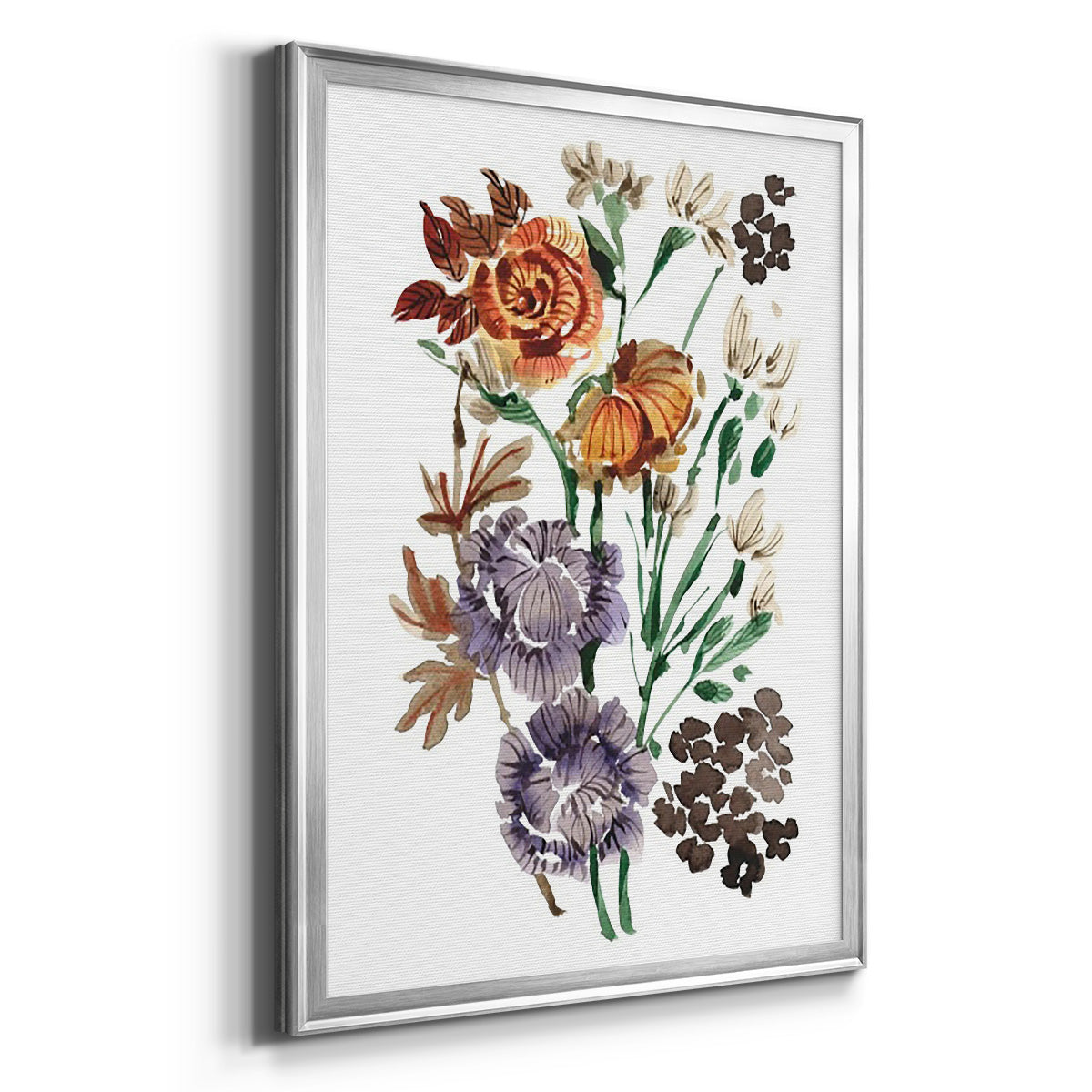 Garden Bouquets I - Modern Framed Canvas Print