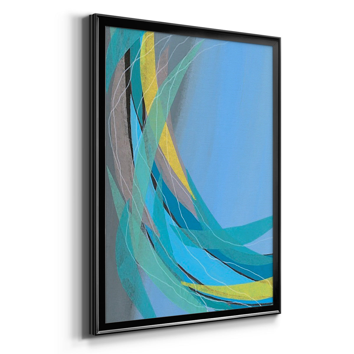 Circulating Flow I - Modern Framed Canvas Print