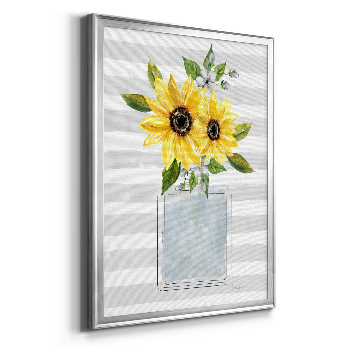 Sunflower Perfume I - Modern Framed Canvas Print