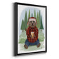Lumberjack Bear Latte - Modern Framed Canvas Print