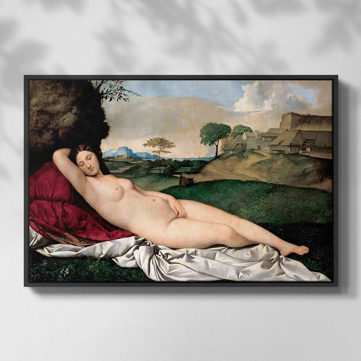 Sleeping Venus, c. 1510 - Floater Framed Canvas Print