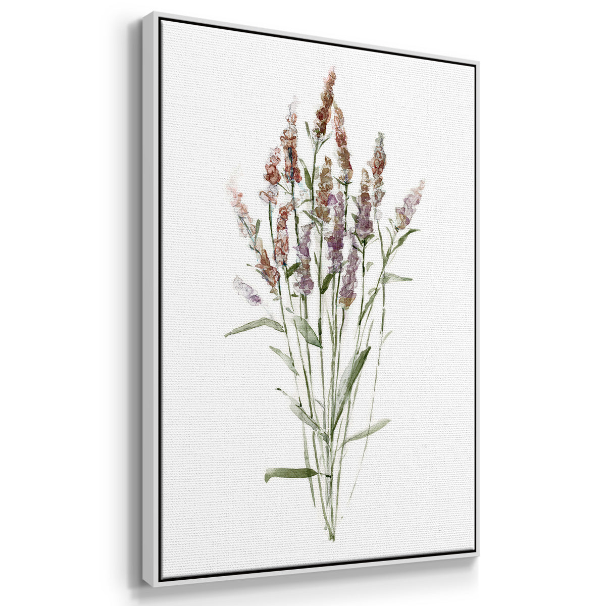 Dainty Botanical I - Framed Premium Gallery Wrapped Canvas L Frame 3 Piece Set - Ready to Hang