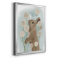 Rabbit In Dandylions - Modern Framed Canvas Print