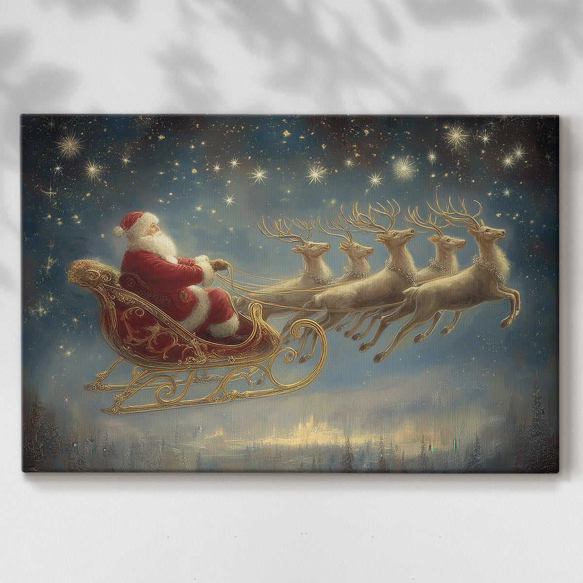 Dusk of Pale Winter Sleigh - Canvas Art Print