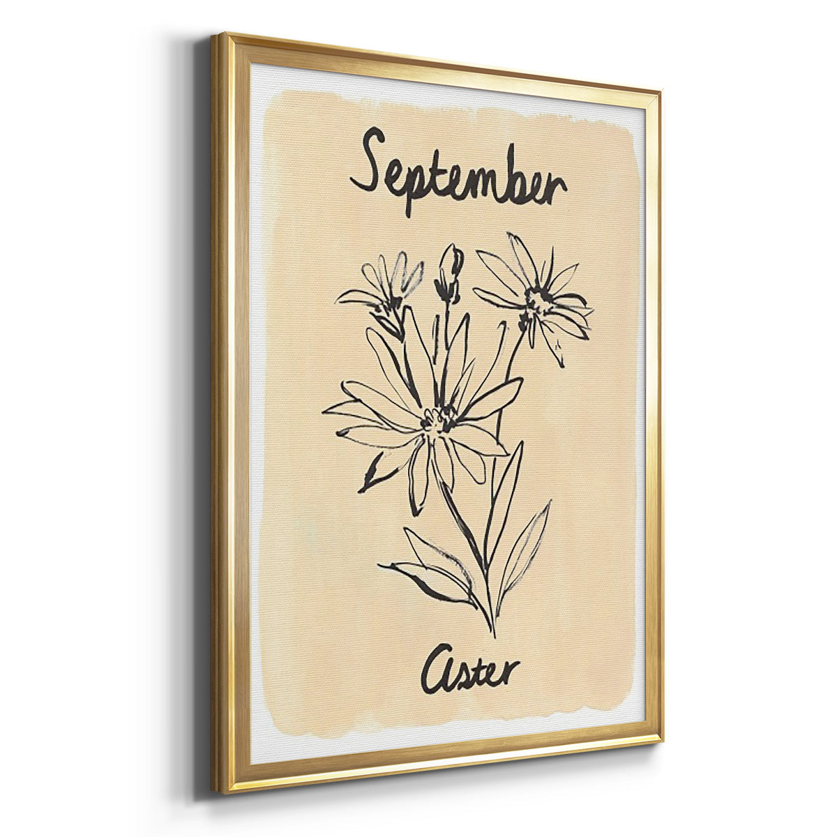 Birth Month IX - Modern Framed Canvas Print