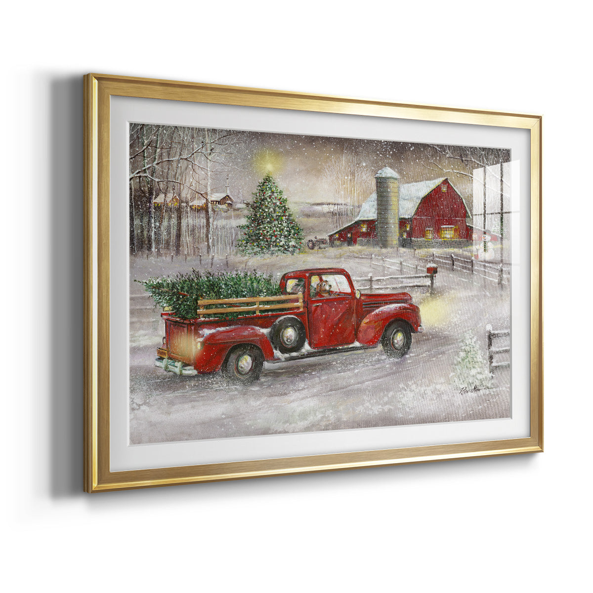 Making Christmas Memories - Modern Framed Art Print
