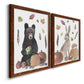 Cute Autumn Forest I - Premium Framed Canvas 2 Piece Set - Ready to Hang