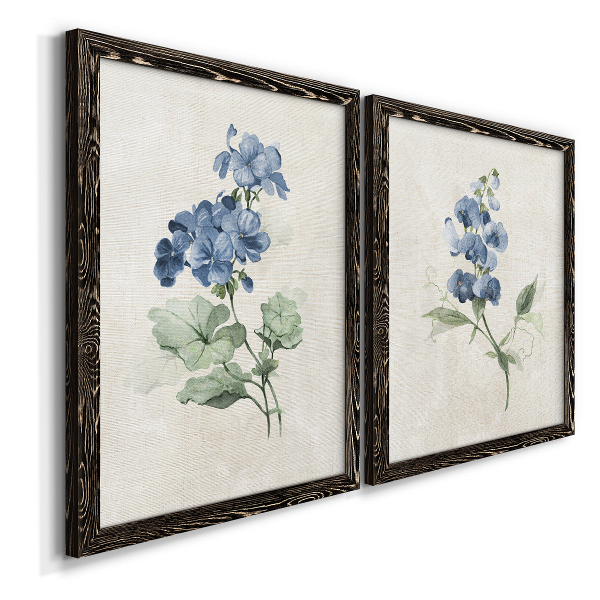 Farmhouse Periwinkle I   - Premium Framed Canvas 2 Piece Set - Ready to Hang