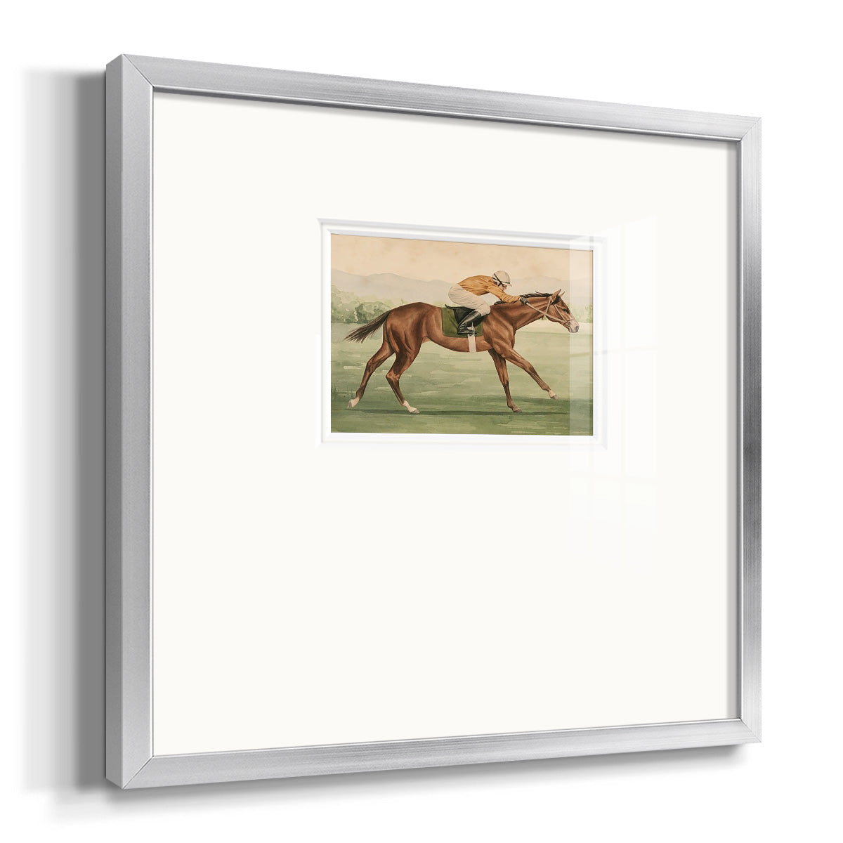 Vintage Equestrian II Premium Framed Print Double Matboard