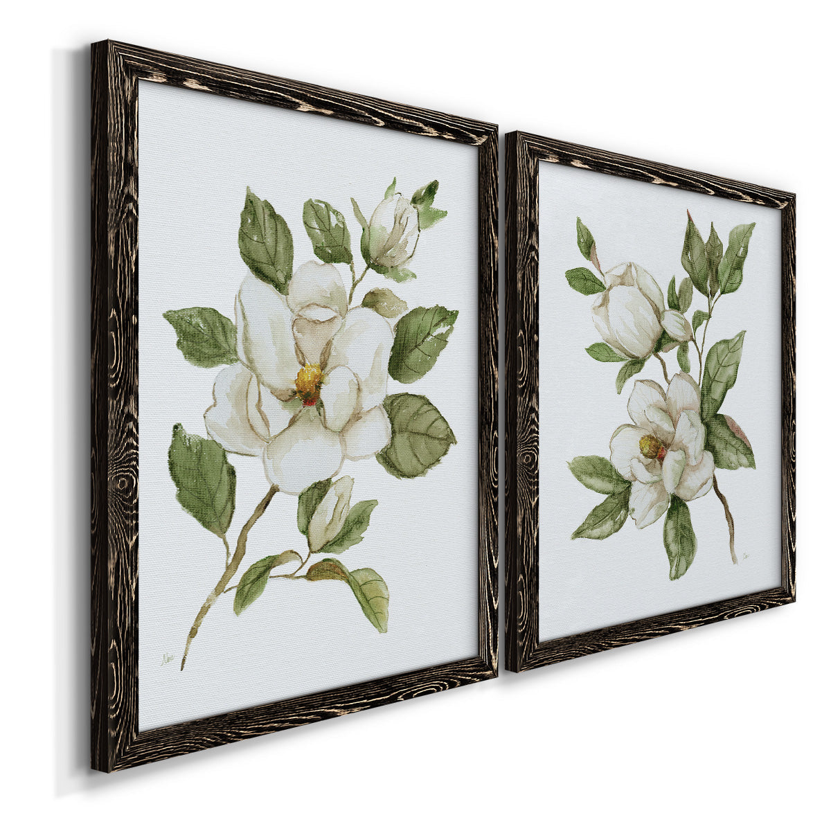 Magnolia Morning I - Premium Framed Canvas 2 Piece Set - Ready to Hang