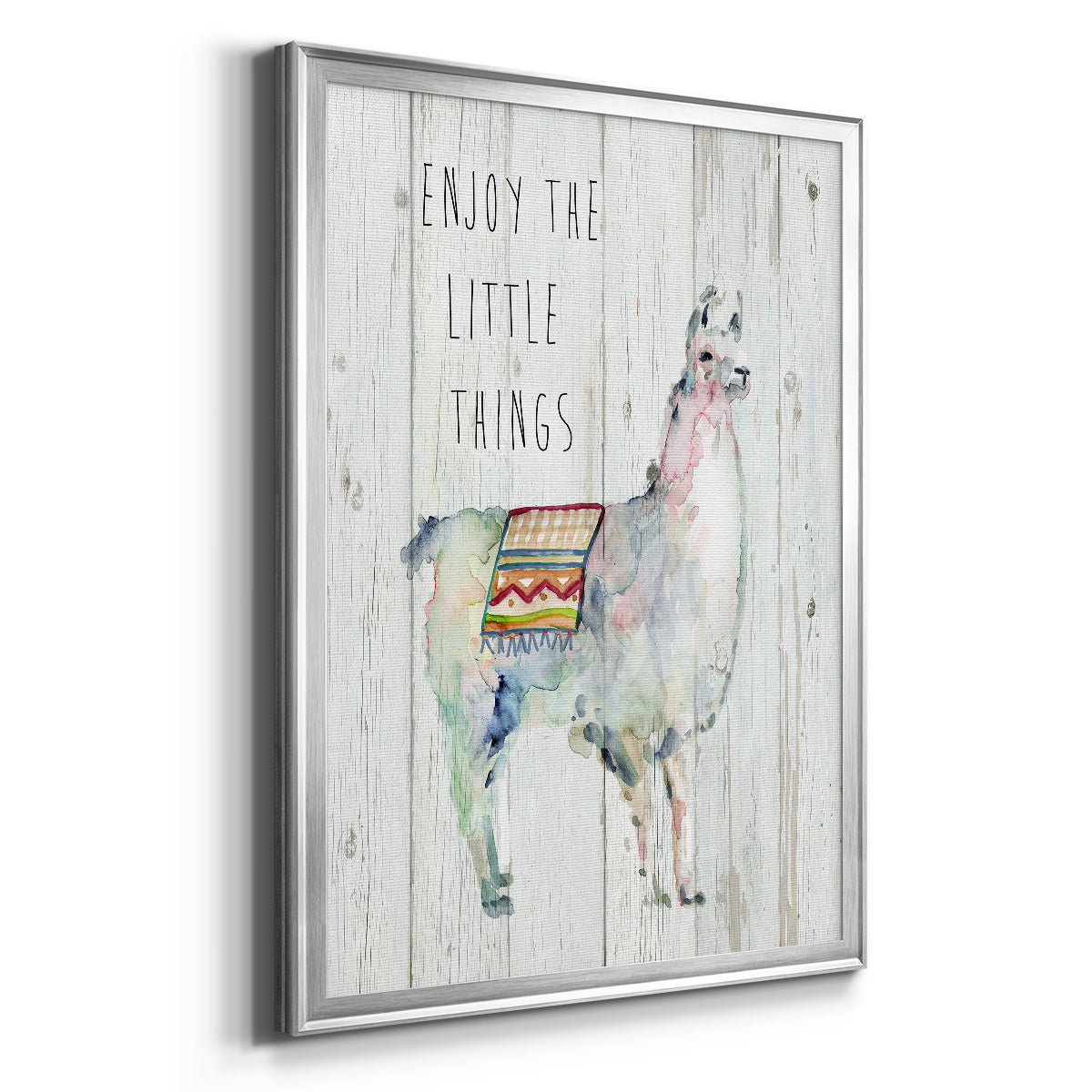 Llama Little Things - Modern Framed Canvas Print