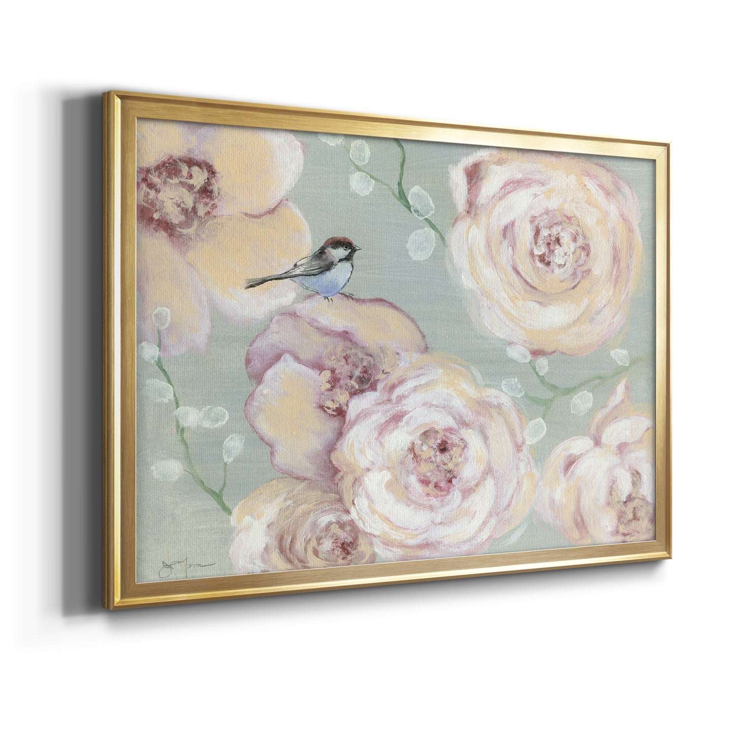 Blush Melody - Modern Framed Canvas Print