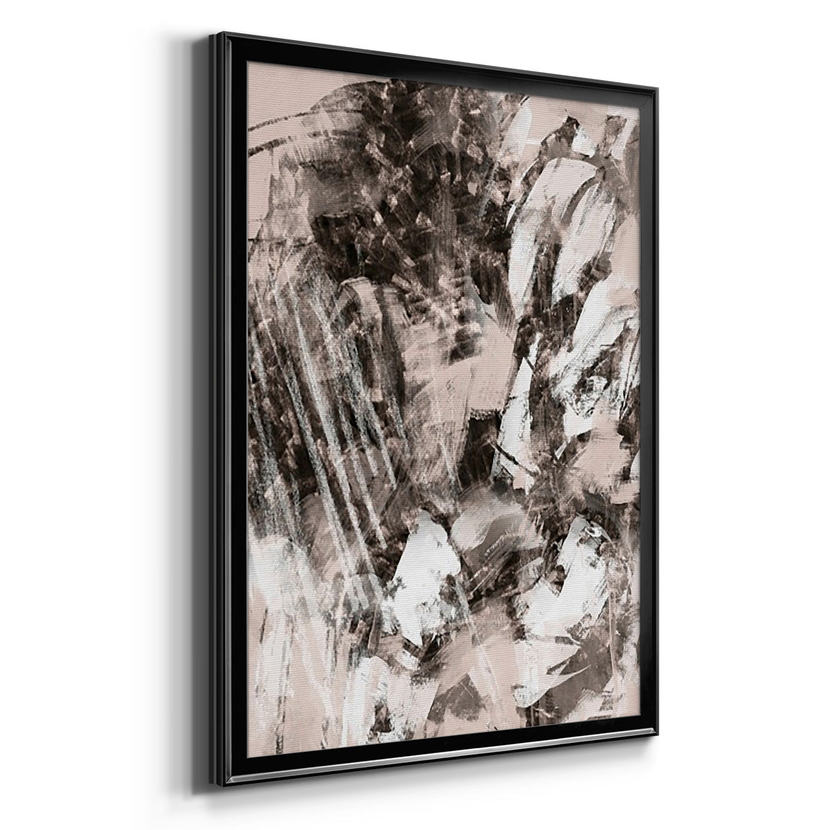 Blush Blackboard I - Modern Framed Canvas Print