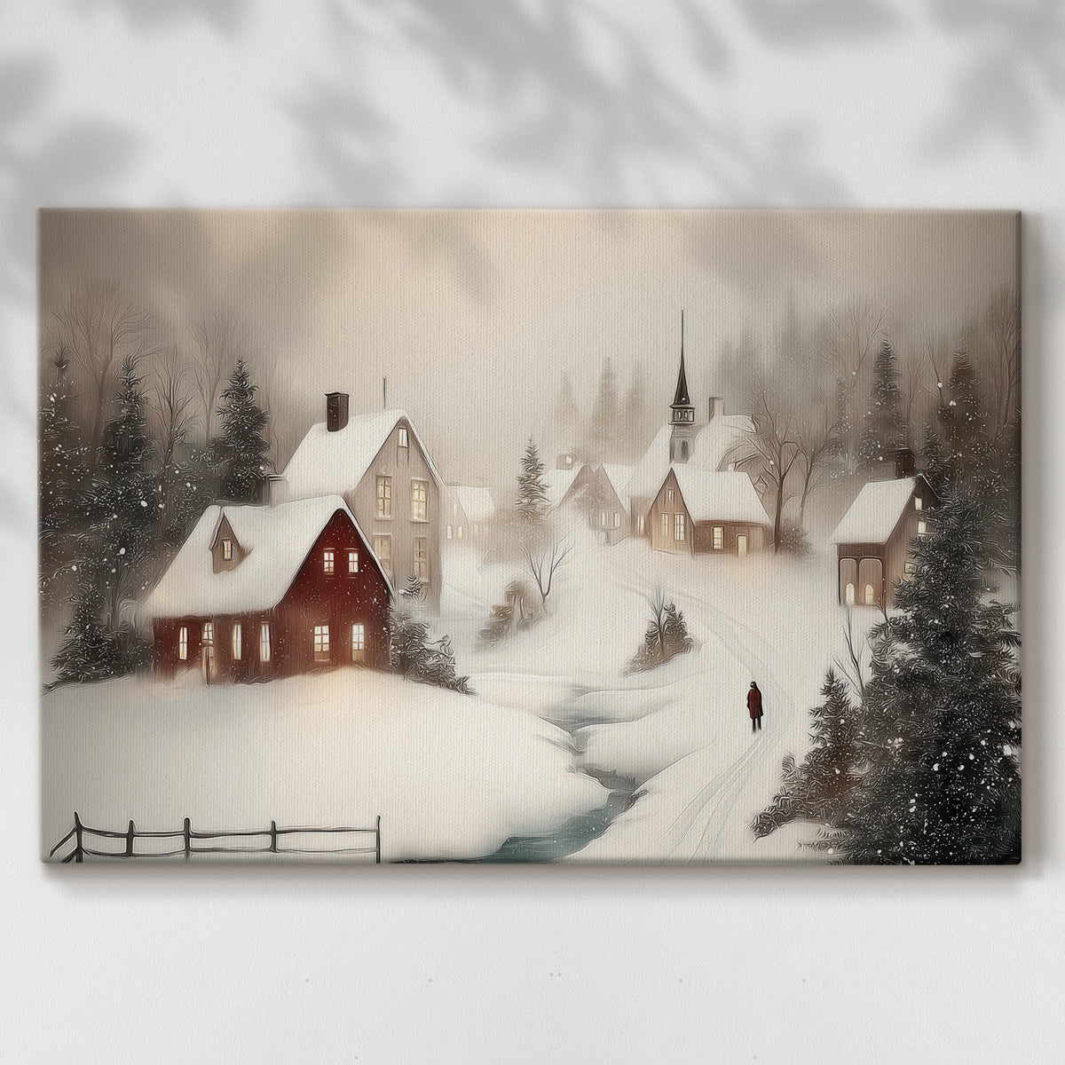 Golden Yule Promise - Canvas Art Print