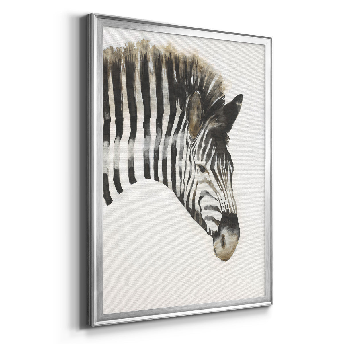 Zebra Stripes - Modern Framed Canvas Print