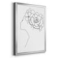 Fashion Floral Sketch II - Modern Framed Canvas Print