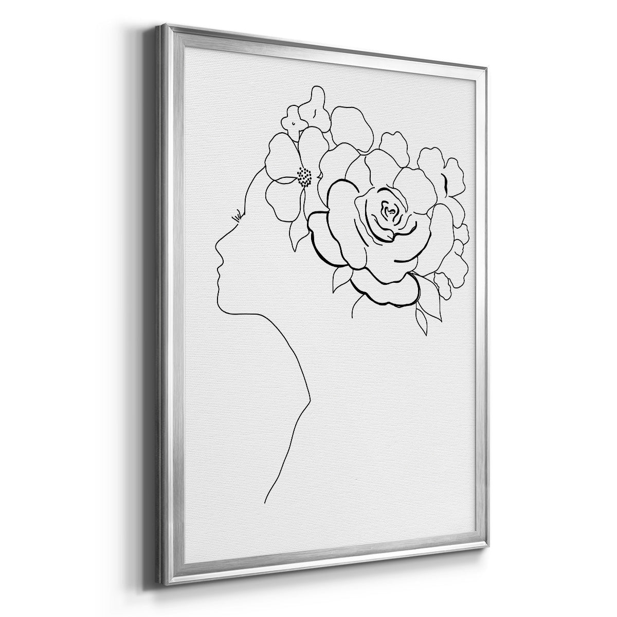 Fashion Floral Sketch II - Modern Framed Canvas Print