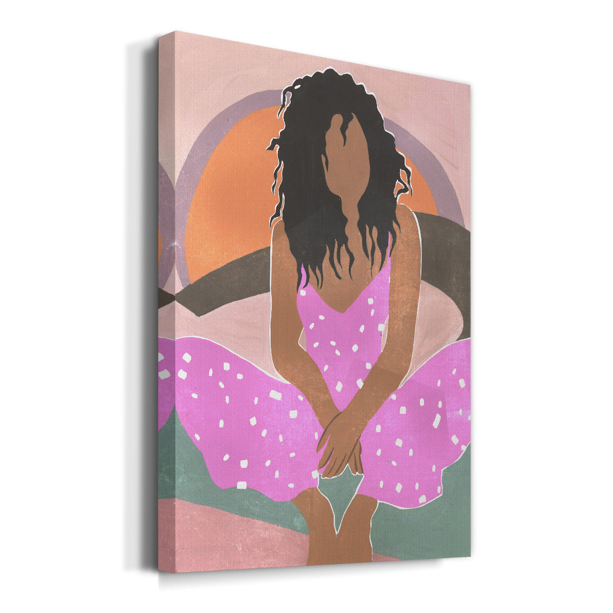 Curly Lady IV Premium Gallery Wrapped Canvas - Ready to Hang