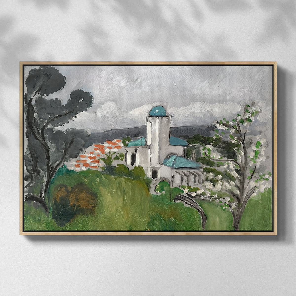 The Blue Villa (La Villa Bleue), c. 1918 - Floater Framed Canvas Print