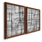 Line Meditation I - Premium Framed Canvas 2 Piece Set - Ready to Hang