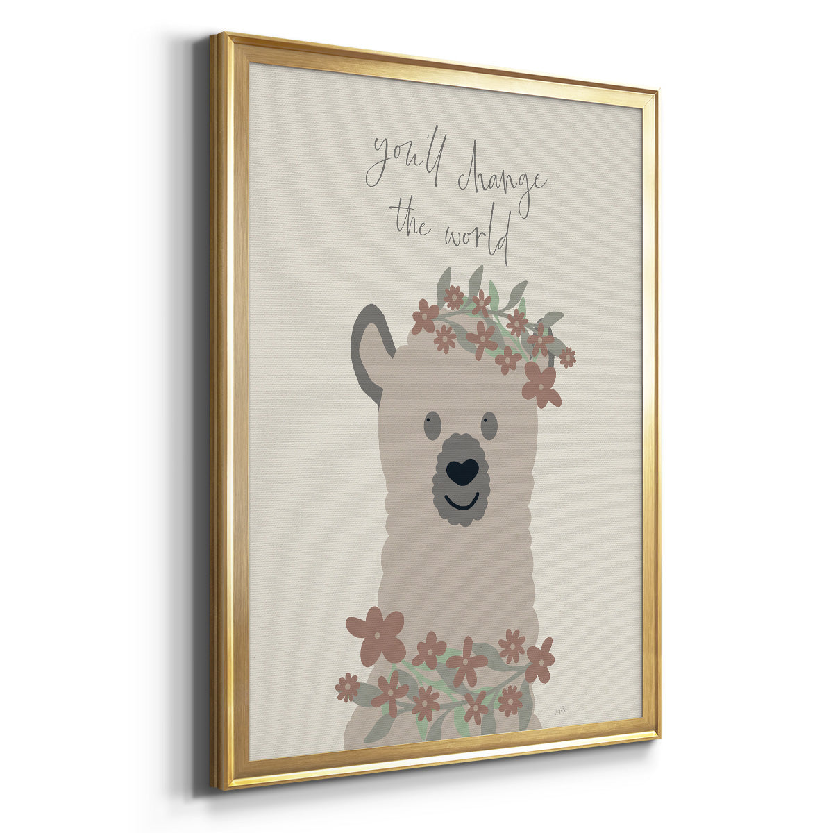 Change The World - Modern Framed Canvas Print