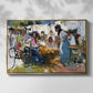 Net Menders in Valencia, 1909 - Floater Framed Canvas Print